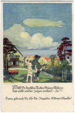 Postkarte zeppelin motiv gebraucht kaufen  Schönau
