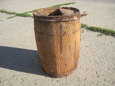 Barril de clavos vintage antiguo de madera con pentagrama de metal para whisky TNT barril rústico 17" segunda mano  Embacar hacia Mexico