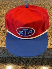 Boné vintage STP óleo caminhoneiro Snapback emblema azul/vermelho corda branca RARO PERFEITO ESTADO comprar usado  Enviando para Brazil