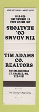 Matchbook cover tim for sale  USA