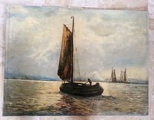 Altes ölbild segelschiffe gebraucht kaufen  Freystadt