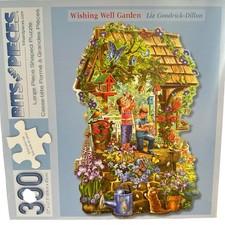 Rompecabezas de 300 piezas "Wishing Well Garden" escena exterior 27 x 17 segunda mano  Embacar hacia Mexico