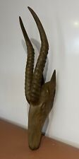 Carved wooden antelopes for sale  SAWBRIDGEWORTH