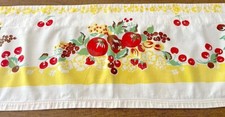 Usado, Cortina de cozinha vintage feita à mão meados do século algodão fruta floral comprar usado  Enviando para Brazil