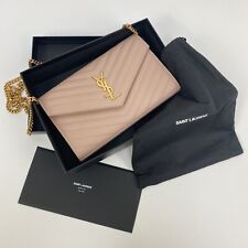 Bolsa carteira corrente Saint Laurent clássica Cassandre em couro Grain de Poudre, usado comprar usado  Enviando para Brazil