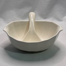 Usado, Molho barco com colher concha tigela salada marfim creme branco comprar usado  Enviando para Brazil