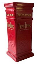 Recipiente Three Olives The London Vodka Tips Home Bar Man Cave novidade 9,5" comprar usado  Enviando para Brazil