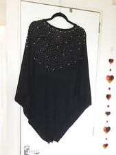 Black embellished poncho....on for sale  BURTON-ON-TRENT
