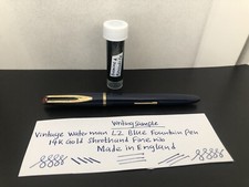 Vintage waterman blue for sale  SHEFFIELD