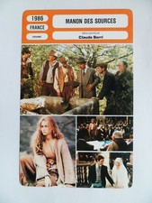 Używany, CARTE FICHE CINEMA 1986 MANON DES SOURCES Yves Montand Emmanuelle Béart Auteuil na sprzedaż  Wysyłka do Poland