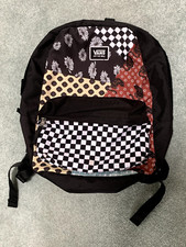 Usado, Mochila VANS New Back Pack Realm preta quadriculada têxtil floral nova bolsa comprar usado  Enviando para Brazil