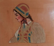 Quadro antico ricamo usato  Cagliari