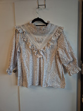 Ruffled floral cotton for sale  NEW MALDEN