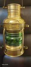 Lanterna antiga para navio marítimo – Lâmpada a óleo náutica vintage barco vidro verde claro, usado comprar usado  Enviando para Brazil