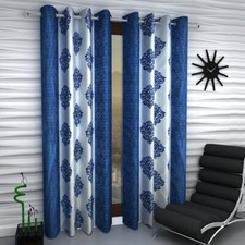 Cortinas De Puerta De Poliéster Con Ojal Premium De 2 Piezas 7 Pies - Azul (Ca) comprar usado  Enviando para Brazil