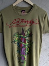 Usado, Camiseta unissex Remake Ed Hardy estilo retrô anos 90 verde militar vintage NH19486 comprar usado  Enviando para Brazil
