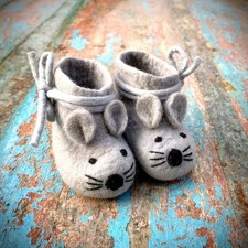 Babyhausschuh mäuschen filzsc gebraucht kaufen  Wassenberg