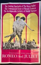 ROMEU E JULIETA"-PÔSTER ORIGINAL 40 X 60-RUDOLF NUREYEV-BALÉ REAL-TAMANHO RARO comprar usado  Enviando para Brazil