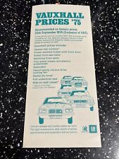 Vauxhall price list for sale  BETCHWORTH