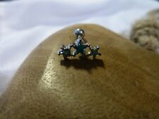 PIERCING Helix Tragus Septum - Edelstahl silber - Bogen STERNE  blau, usado comprar usado  Enviando para Brazil