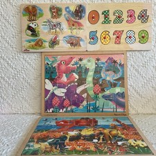 Wooden toddler puzzles for sale  Worcester