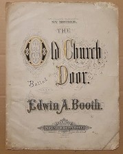 Partituras antigas de 1879 The Old Church Door Edwin A. Booth GRANDE FORMATO comprar usado  Enviando para Brazil
