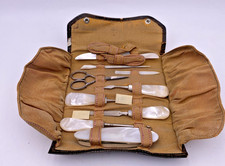 LOTE 721 conjunto enrolável de couro vintage de manicure comprar usado  Enviando para Brazil
