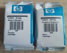 Używany, Oryginalne wkłady atramentowe HP 21XL + 22XL C9351AE C9352AE - HP 21 HP 22 Extra Large na sprzedaż  PL