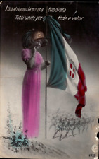 1915 cartolina reggimentale usato  Albenga