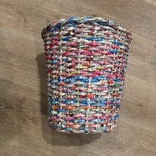 Usado, Revista de papel reciclado Screen Gems cesta de lixo tecida à mão embalagem de lata de lixo comprar usado  Enviando para Brazil