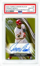 2024 Topps Chrome refrator de ouro preto Johnny Bench automático 49/50 PSA 10 HOF SP comprar usado  Enviando para Brazil