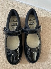 Girls clark leather for sale  WINCANTON