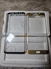 Conjunto de Protetor de Tela de Vidro Temperado Samsung Galaxy S6 Edge Plus - Preto e Dourado comprar usado  Enviando para Brazil