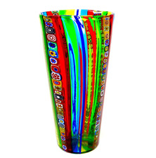 Super RARO! Vaso cônico Murano Art Glass Ballarin Mazzega Millefiori comprar usado  Enviando para Brazil