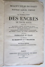Encyclopédie roret fabricatio d'occasion  Millau