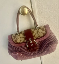 Coach purple herringbone for sale  Lakeland