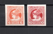 Usado, Selos antigos IMPERECIDOS de Mercur Austrian Fieldpost 1916 (Michel 50/51 U) bom estado, sem marca de charneira comprar usado  Enviando para Brazil