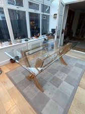 Glass topped oak for sale  ABERGAVENNY