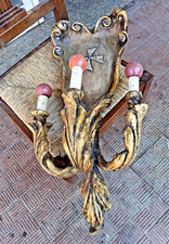 Coppia appliques legno usato  Spadafora