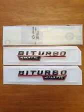 Novo 2x emblema vermelho brilhante preto BiTurbo 4matic para Mercedes Fender laterais 🇬🇧 comprar usado Novo 2x emblema vermelho brilhante preto BiTurbo 4matic para Mercedes Fender laterais 🇬🇧 comprar usado  Enviando para Brazil