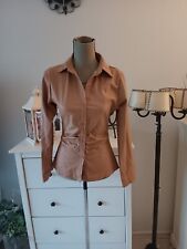 Lederimitat bluse braun gebraucht kaufen  Berlin
