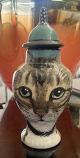Urna de cerâmica personalizada para animais de estimação para cinzas urna de gato cremação pele bebê gatos memorial pequeno comprar usado  Enviando para Brazil