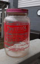Vintage 1960 Diversey Corp. Pintura Vermelha Diversol Bactericida 2# Frasco com Tampa comprar usado  Enviando para Brazil