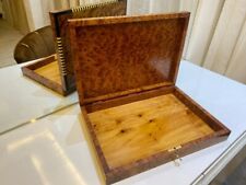 Caixa decorativa de madeira burl de joias com trava com chave presente de casamento lembrança comprar usado  Enviando para Brazil