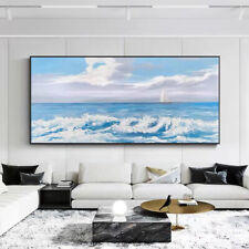 Sofá moderno pintado à mão pintura a óleo para sala de estar versão horizontal do Wave comprar usado  Enviando para Brazil