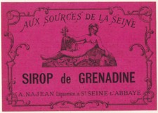 Ancienne etiquette sirop d'occasion  Dijon