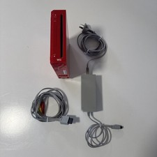 Console Nintendo Wii vermelho testado e funcionando com cabos de alimentação e AV, usado comprar usado Console Nintendo Wii vermelho testado e funcionando com cabos de alimentação e AV, usado comprar usado  Enviando para Brazil