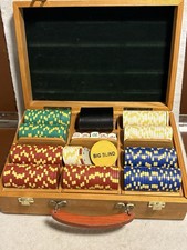 Poker set wooden for sale  NORTHAMPTON
