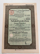 Cröllwitzer actien papierfabr gebraucht kaufen  Lottstetten