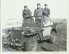 Foto original 8x10 da era da Segunda Guerra Mundial. Major General em HQ-6 Willys MB Jeep / Ford GPW comprar usado  Enviando para Brazil